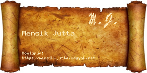 Mensik Jutta névjegykártya